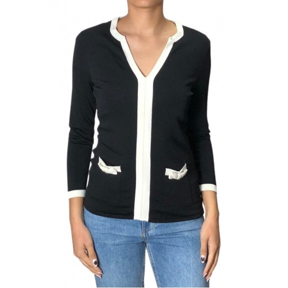 Carolina Herrera | Elegant | Black and White | Women's Sweater | S